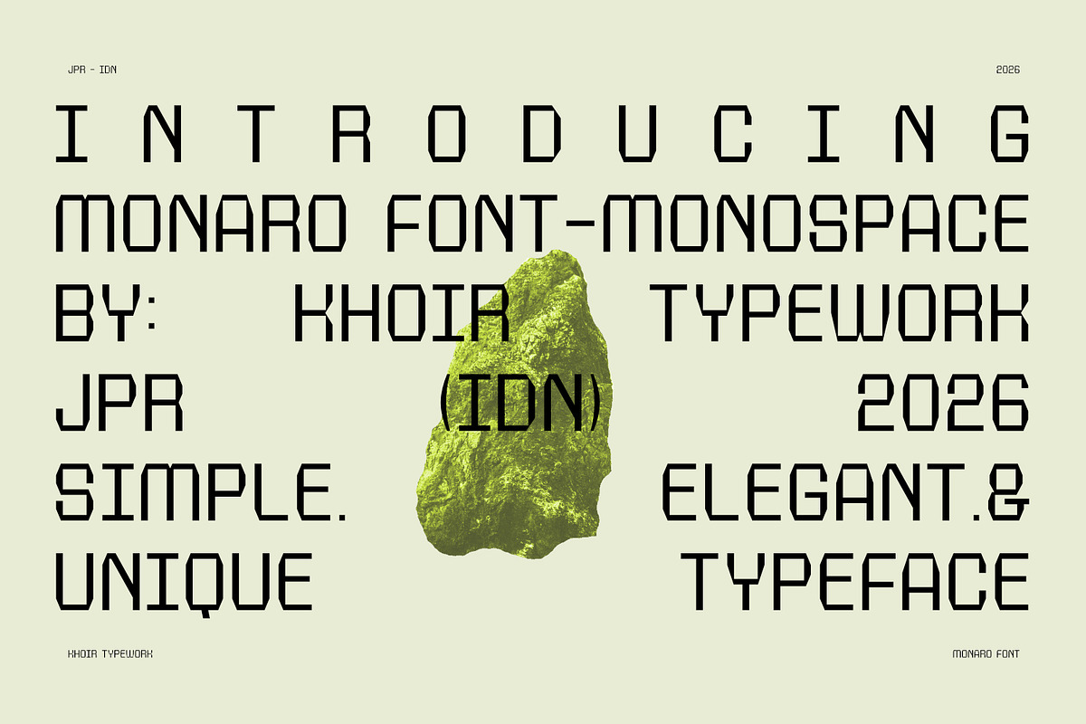 Monaro - Monospaced Font, a Sans Serif Font by Khoir (Photo 6 of 9)