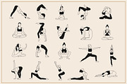 Hand Drawn Yoga Poses Illustrations, a Sport Illustration by Irene Florentina Design (Thumbnail 2 of 4)
