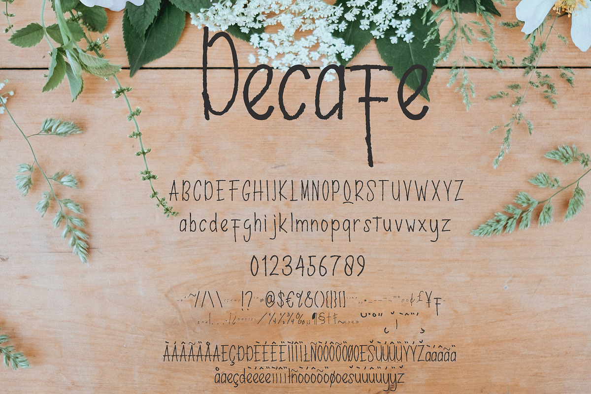 Decafe Font with Ruling Pen Texture preview 3