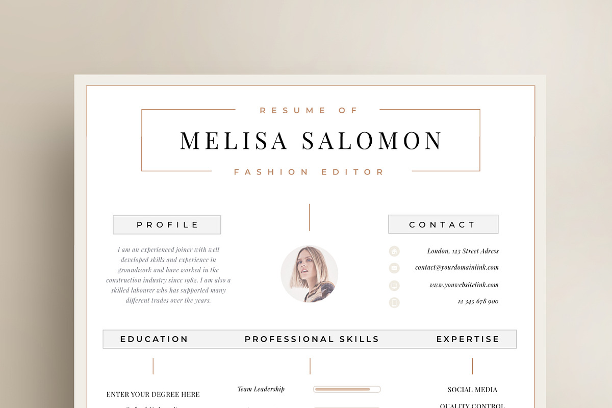 Resume Template 1, 2 page | Zurich, a Resume Template by Resume Angels (Photo 2 of 8)