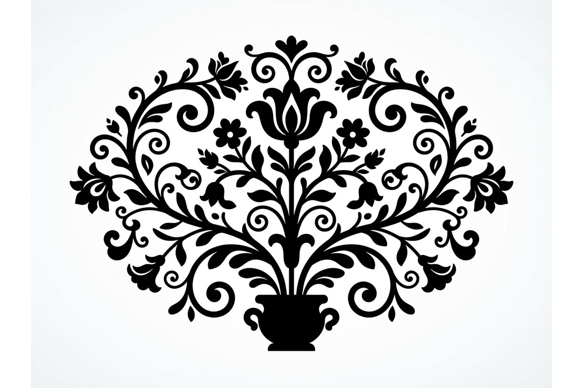 Elegant Symmetrical Floral Motifs, an Object Graphic by Creativeshirt (Photo 3 of 3)