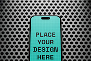 Mobile Phone Mockup Perforated Metal, an iPhone Mockup by smishura (Thumbnail 8 of 13)