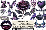 Black Purple Gothic Halloween PNG, an Illustration by Craft Nest (Thumbnail 1 of 6)
