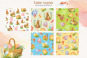 Easter Bunnies Watercolor Collection