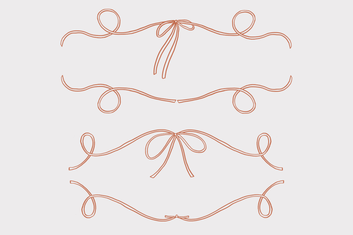 Ribbons & Bows Hand Drawn Accents, a Decorative Illustration by Margot + Co (Photo 3 of 9)