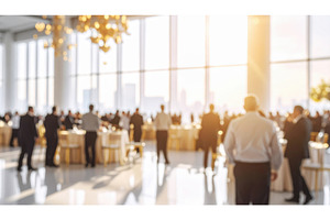 Blurry view of people in formal, an Abstract Photo by Igor Tichonow