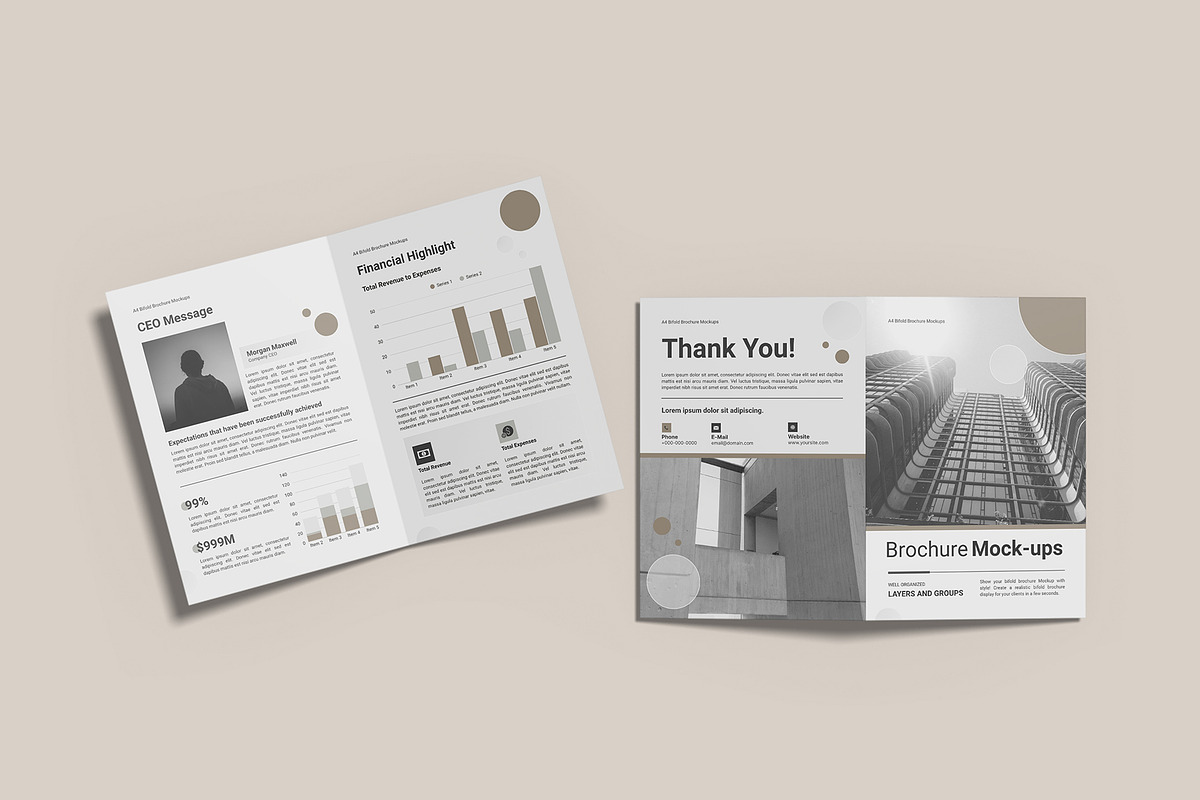 A4 Bifold Brochure Mockups, a Brochure Template by Graphic Aesthetic (Photo 12 of 21)