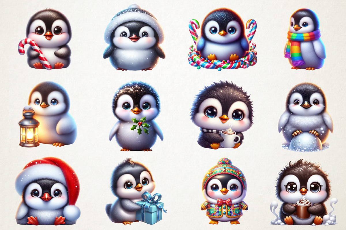 Cute Christmas Baby Penguin Sublimat, an Illustration by RobertsArt (Photo 3 of 5)