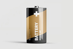 Battery C Mock-up, a Product Mockup by zippypixelstudio