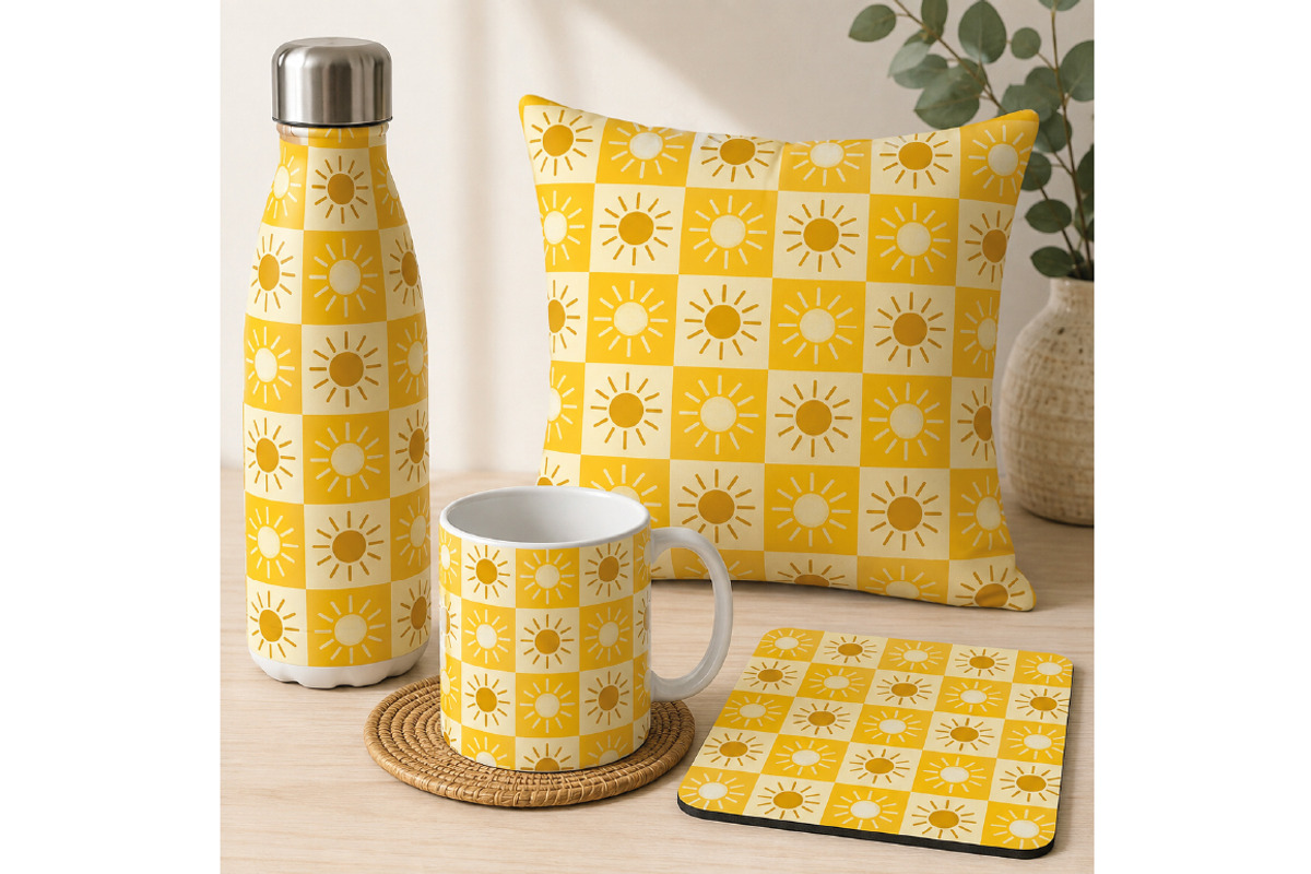 Retro Sun Seamless Pattern, a Pattern Graphic by Villa 11 Estudio (Photo 2 of 3)