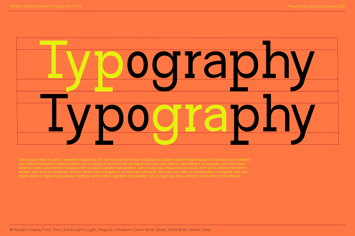 Rofane Mono, a Serif Font by Muksal Creative (Photo 3 of 13)
