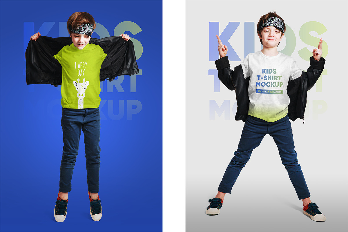 Mixed Kids T-Shirt PSD Mockups Vol5, a Shirt Mockup by Hi, Mock-Up! (Photo 7 of 15)