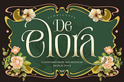De Elora | Contemporary Art Nouveau, a Sans Serif Font by StoricType (Thumbnail 1 of 17)