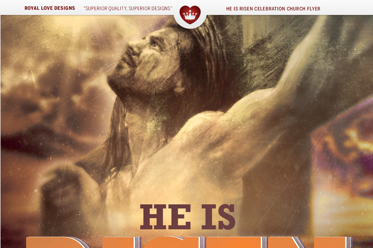 He is Risen Celebration Church Flyer, a Flyer Template by Royallove (Photo 2 of 3)
