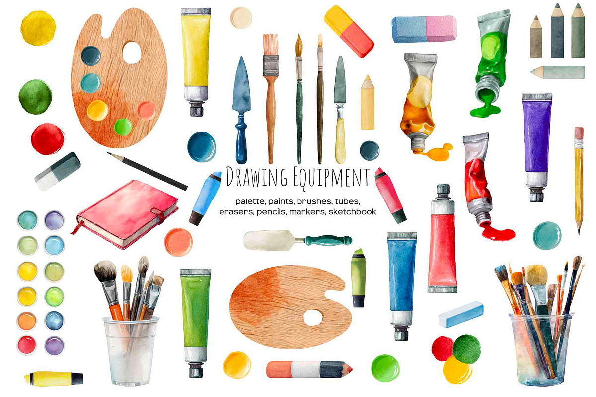 I love painting. Drawing equipments, an Object Illustration by Art and Funny (Photo 3 of 5)