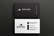 Black Business Card Design Layout, a Business Card Template by MightyDesign (Thumbnail 1 of 6)