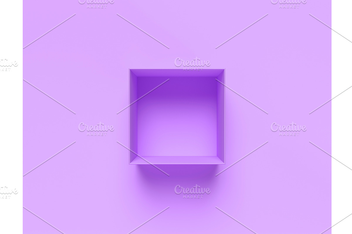 3D render of an empty violet square, an Environmental 3D Model by Liudmyla Matviiets