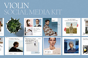 Violin Social Media Kit, a Social Media Template by Amirzhanuly (Thumbnail 1 of 16)