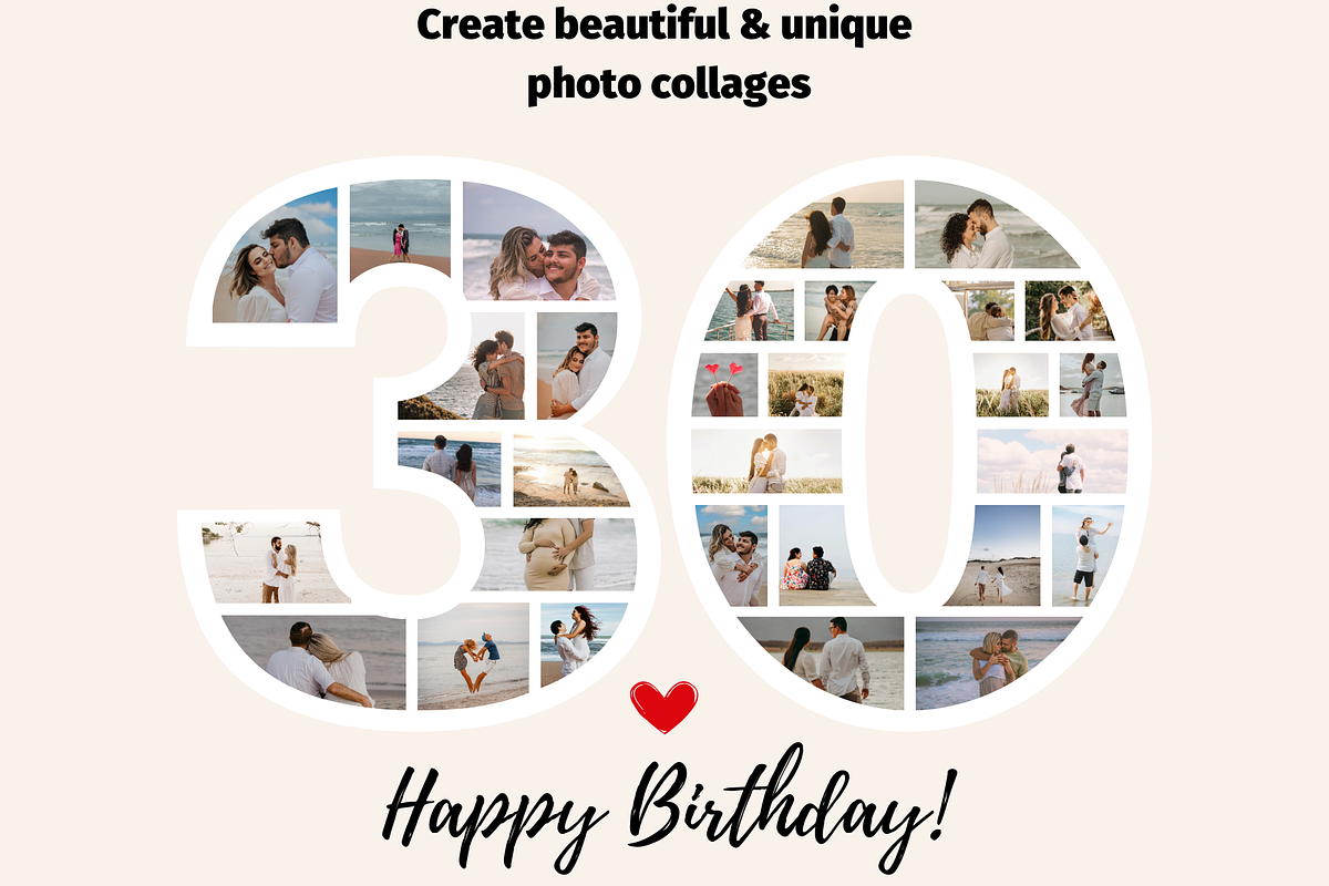 30 Photo Collage Canva Template, a Print Template by GraphiCarola (Photo 4 of 6)