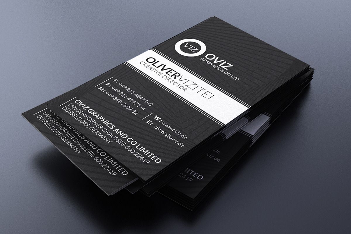 Modern Black And White Business Card, a Business Card Template by Marvel (Photo 2 of 4)