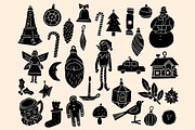 Modern Christmas Linocut Bundle, an Illustration by ClayStudio (Thumbnail 2 of 8)