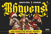 Rhavens, a Blackletter Font by Rahagita Studio (Thumbnail 1 of 14)