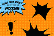 Procreate Comic Shape Brushes Stamps, a Brush Add-On by Studio Kitsch (Thumbnail 4 of 8)