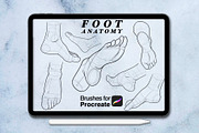 100 foots anatomy procreate brushes, a Brush Add-On by Arts For Peace (Thumbnail 4 of 7)