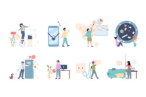 Work and detox. Career and personal, a Technology Illustration by LadadikArt
