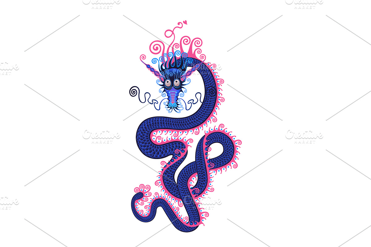 Chinese dragon. Art and pattern, an Illustration by sovarina (Photo 5 of 9)