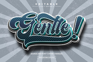 Gentle 3D Editable Text Effect