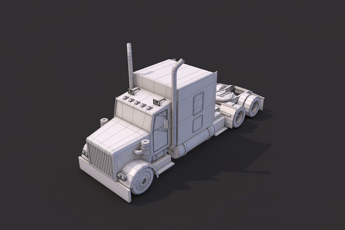 Low Poly American Heavy Truck, a Cars & Vehicle 3D Model by CreativeeArt (Photo 7 of 8)