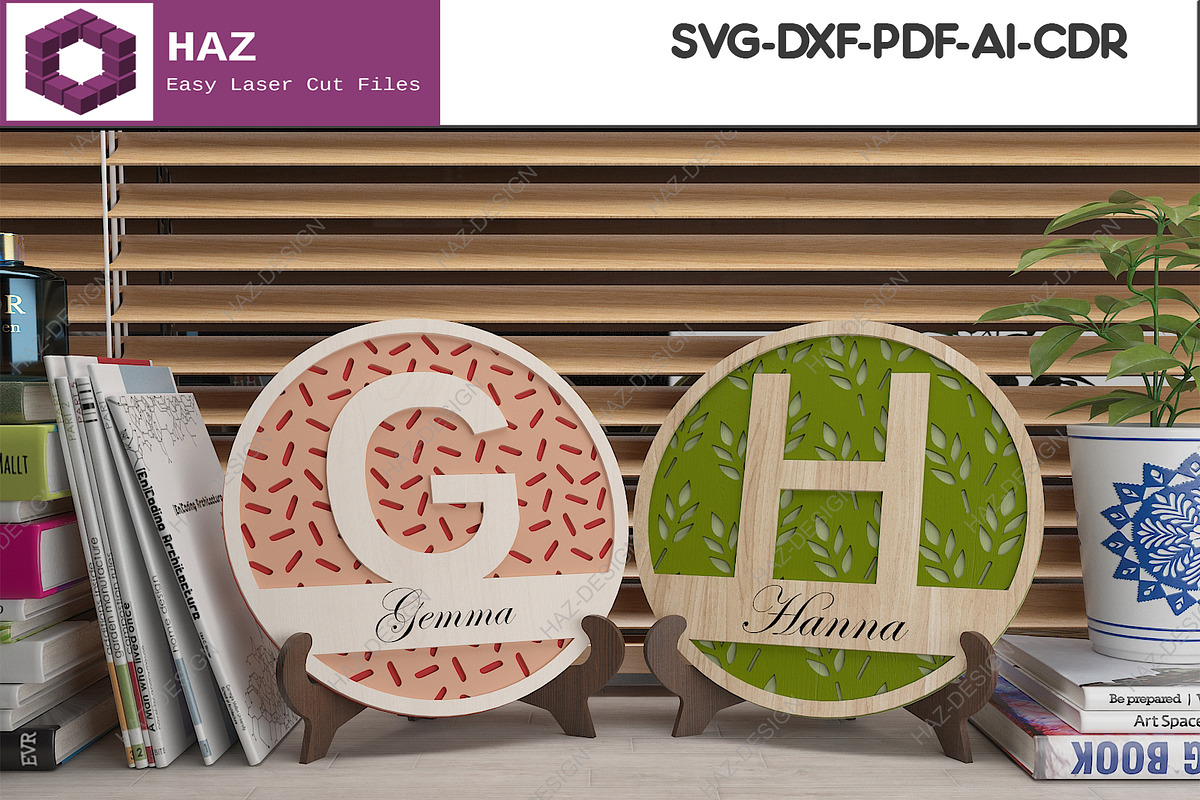 Monogram Sign - Laser Cut custom 287, a Graphic by AtacanDigital (Photo 8 of 10)