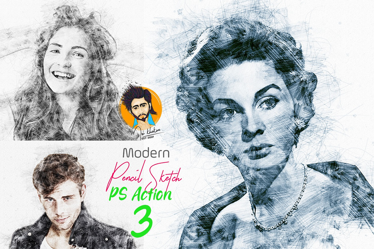 Artistic Pencil Sketch PS Action, an Action Add-On by MRI STUDIO (Photo 1 of 14)