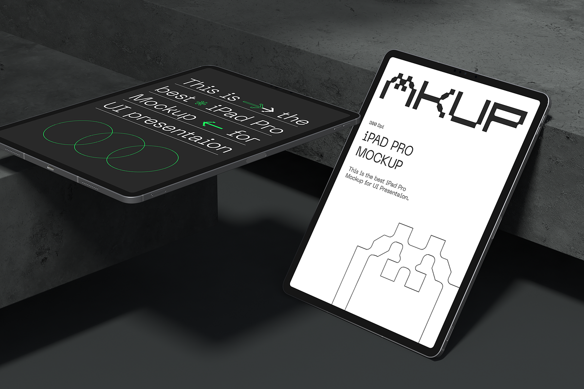 iPad Mockup – Top & Perspective View, an iPad Mockup by Mockupdaddy (Photo 1 of 2)
