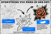 120 Procreate Tattoo Brushes, a Brush Add-On by Nuclear Brushes (Thumbnail 4 of 10)