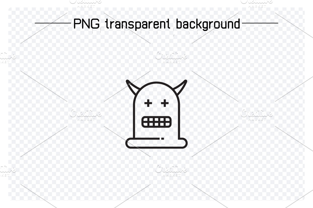 Cute Monster Avatars Illustrations, an Outline Icon by Designfour (Photo 5 of 7)