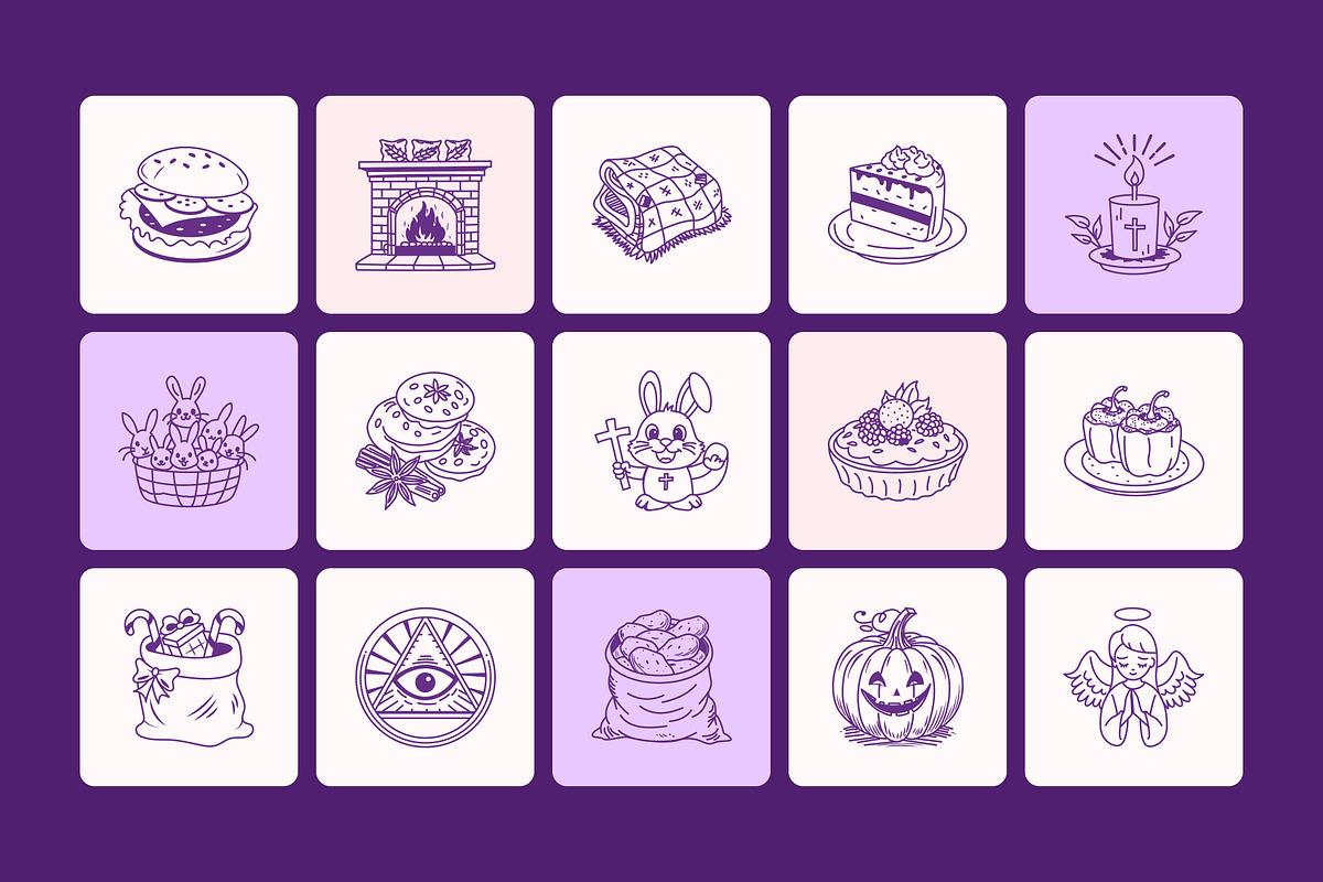 455 Celebration Doodles, an Outline Icon by Brickclay (Photo 6 of 14)