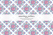 blue pink ornamental seamless patter, a Pattern Graphic by Pink Studio Art (Thumbnail 1 of 4)