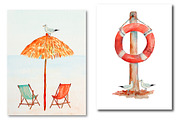 Watercolor Nautical Clipart, an Illustration by Corner Croft (Thumbnail 3 of 3)
