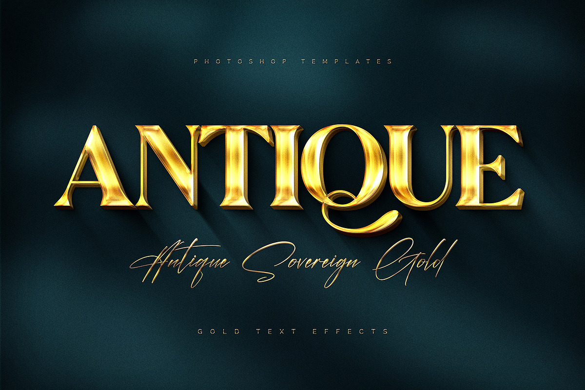 Royal Gold Lettering Text Effects, a Layer Style Add-On by Andrew Skoch Design (Photo 3 of 8)