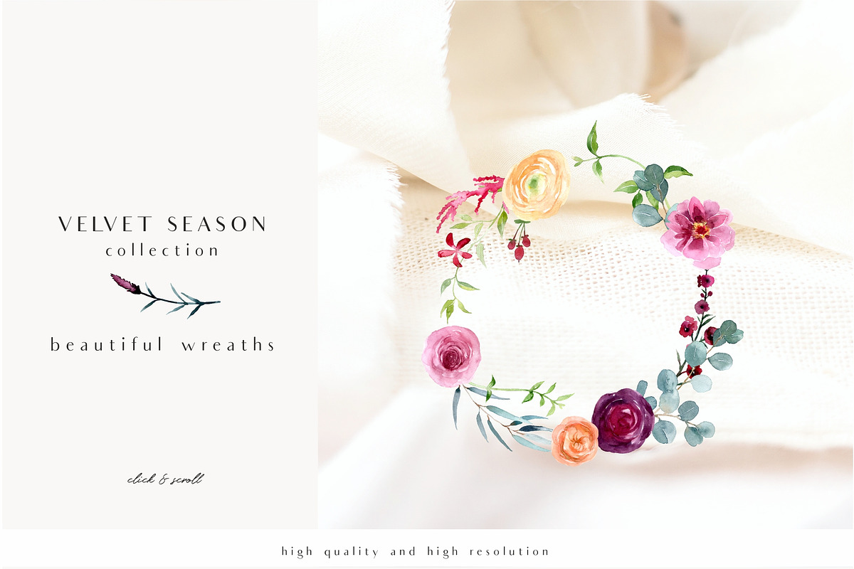 Velvet season - graphic set, an Illustration by Youksy (Photo 9 of 10)