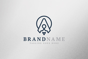 Rocket Letter Logo Design