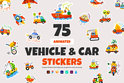 Animated Vehicle Stickers, an Emoji Icon by Prosymbols (Thumbnail 1 of 11)