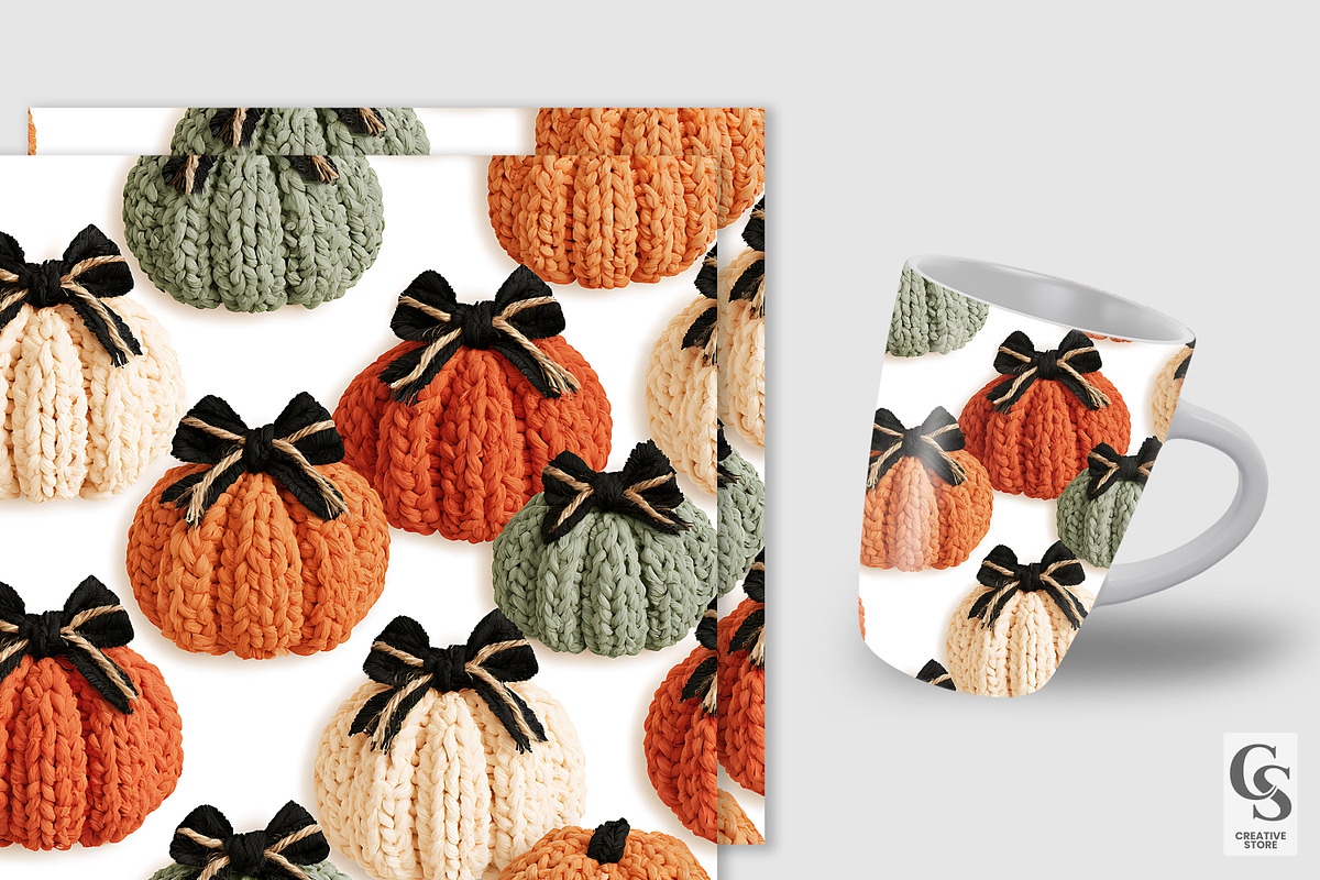 Fall Coquette Crochet Pumpkins, a Pattern Graphic by Creative Store (Photo 3 of 5)