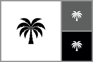 Palm Tree Silhouette Icon for Tropic, a Branding & Logo Template by quadrazo