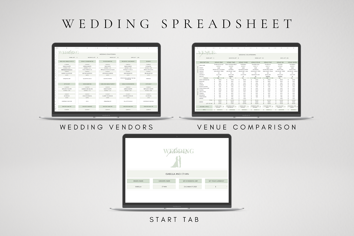 All-In-One Wedding Spreadsheet, a Templates & Theme by BRANDcontent (Photo 5 of 8)