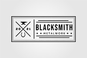 blacksmith, anvil and horseshoe logo, an Object Graphic by Rizkaarishandy_shop
