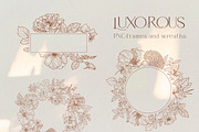 Line Floral Clipart Vector Flowers, an Illustration by whiteheartdesign (Thumbnail 4 of 12)