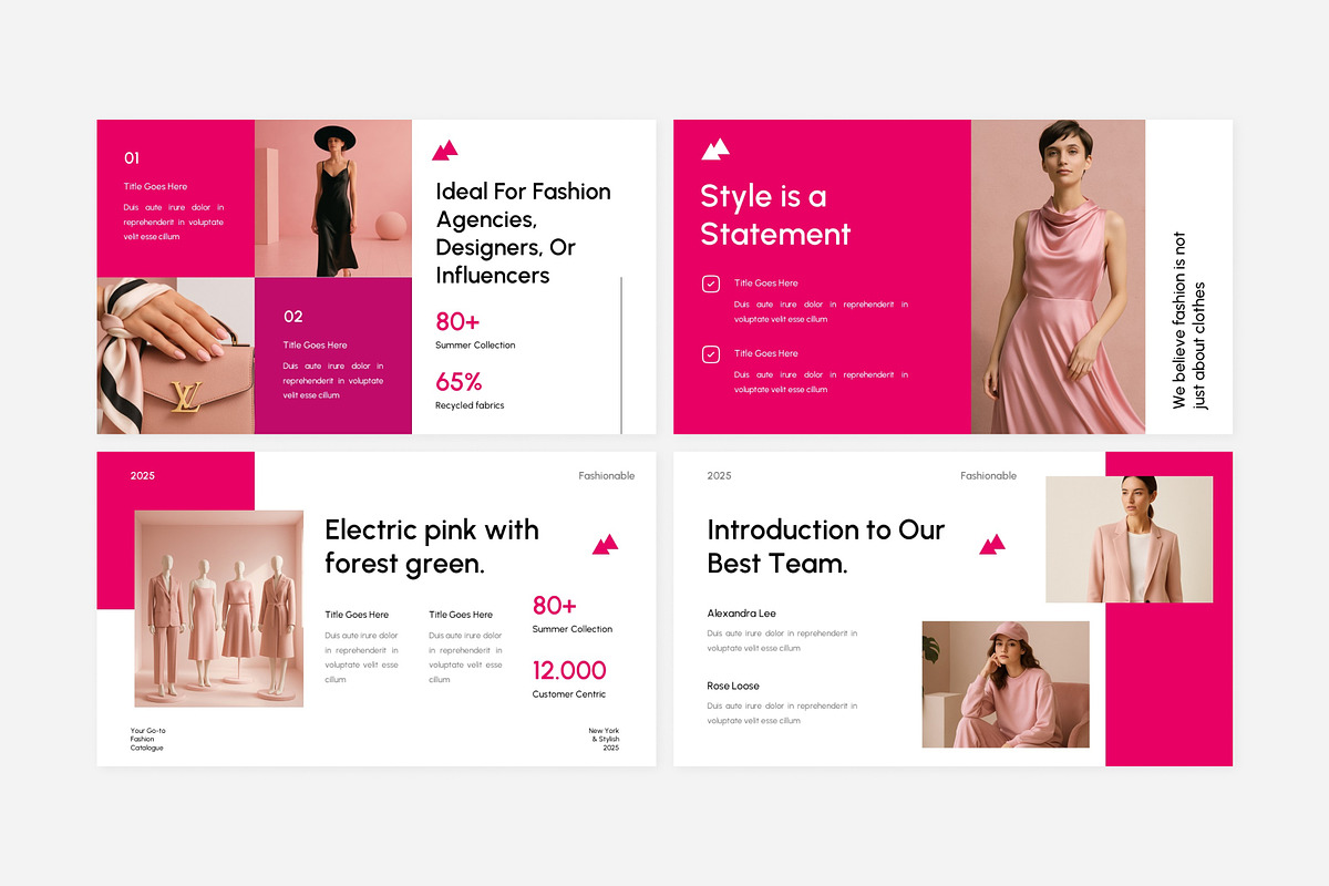 Pink Fashion Catalogue Presentation, a Presentation Template by Eklip Studio (Photo 2 of 6)